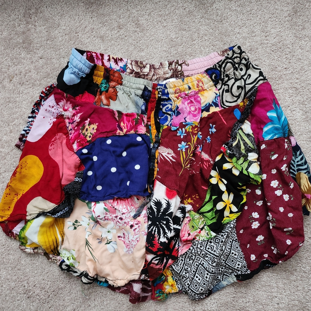 Colorful Patchwork Festival Skirt